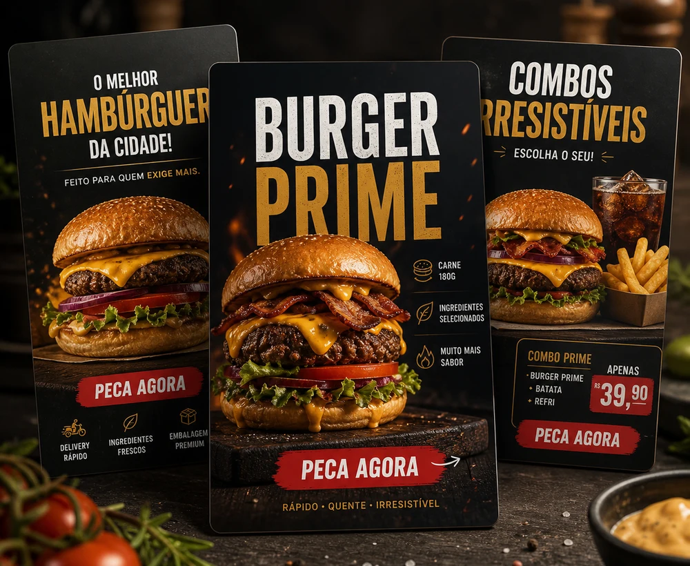 Campanha de social media premium